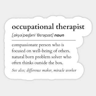 Occupational Therapist Noun Sticker